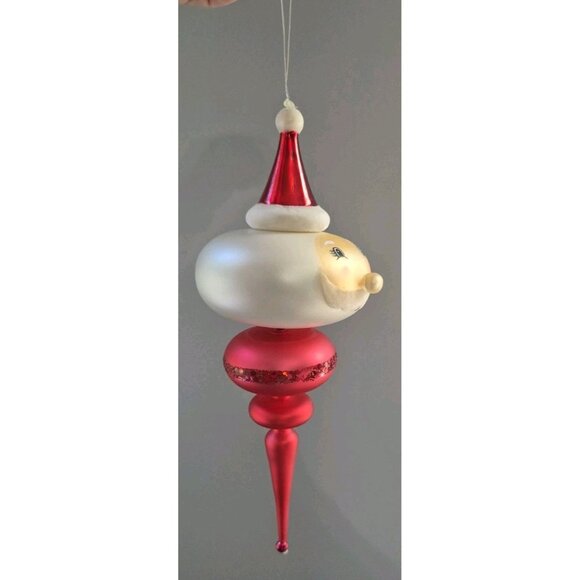 Vintage Santa jointed glass carlini? Radko? Christmas Tree Ornament - Picture 4 of 9